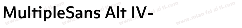 MultipleSans Alt IV字体转换